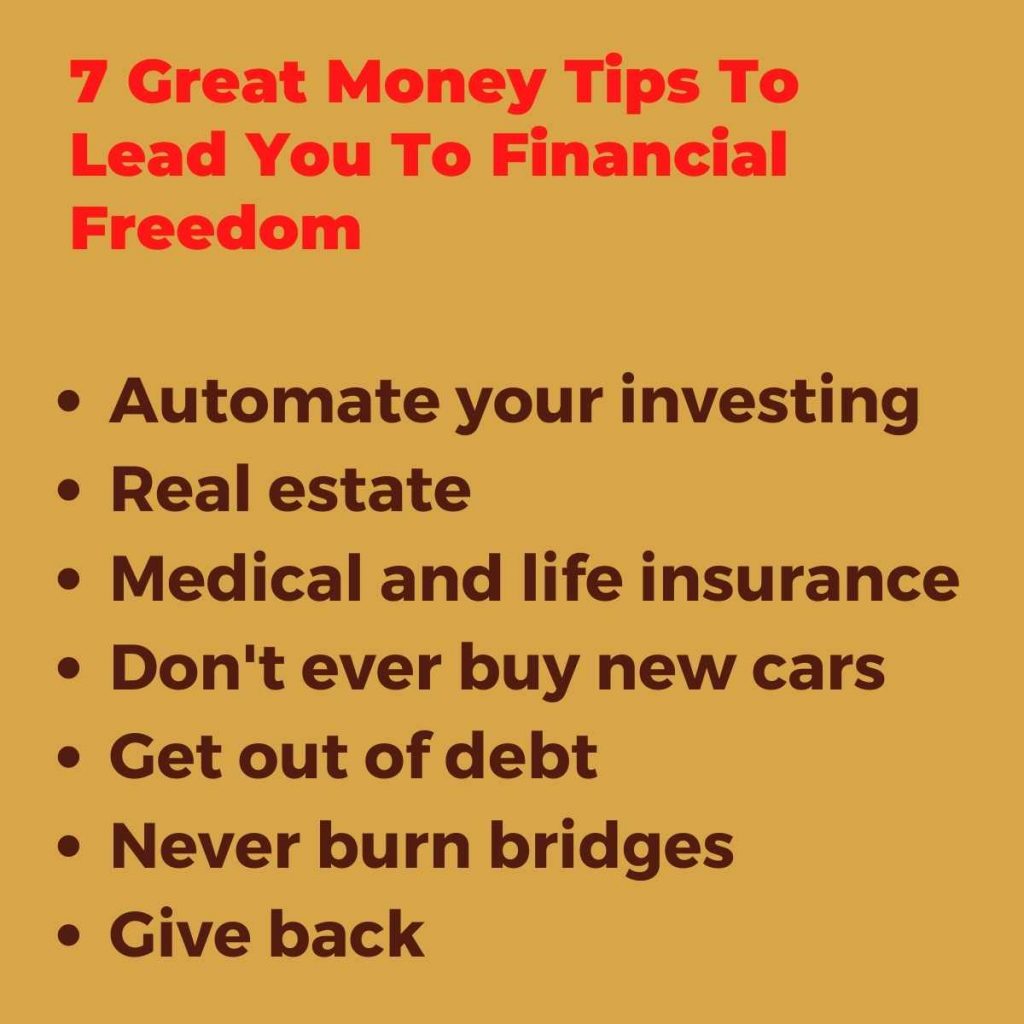 _7 Great Money Tips To Lead You To Financial Freedom