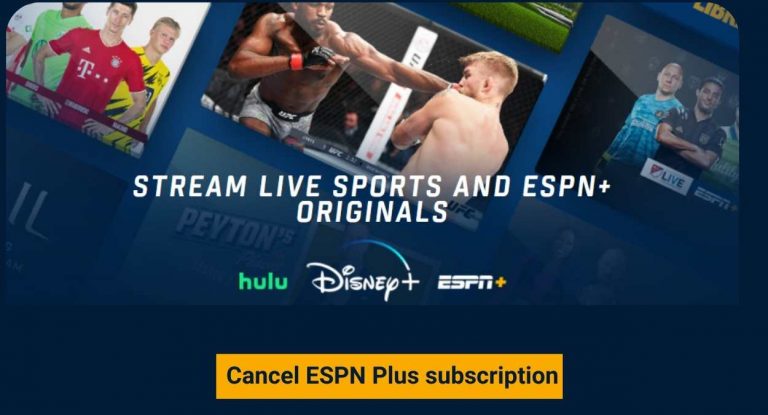 Cancel ESPN Plus subscription