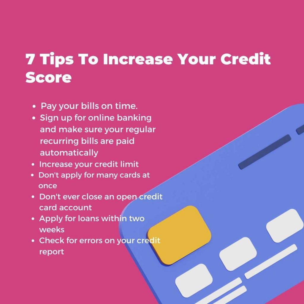 7 Tips To Increase Your Credit Score