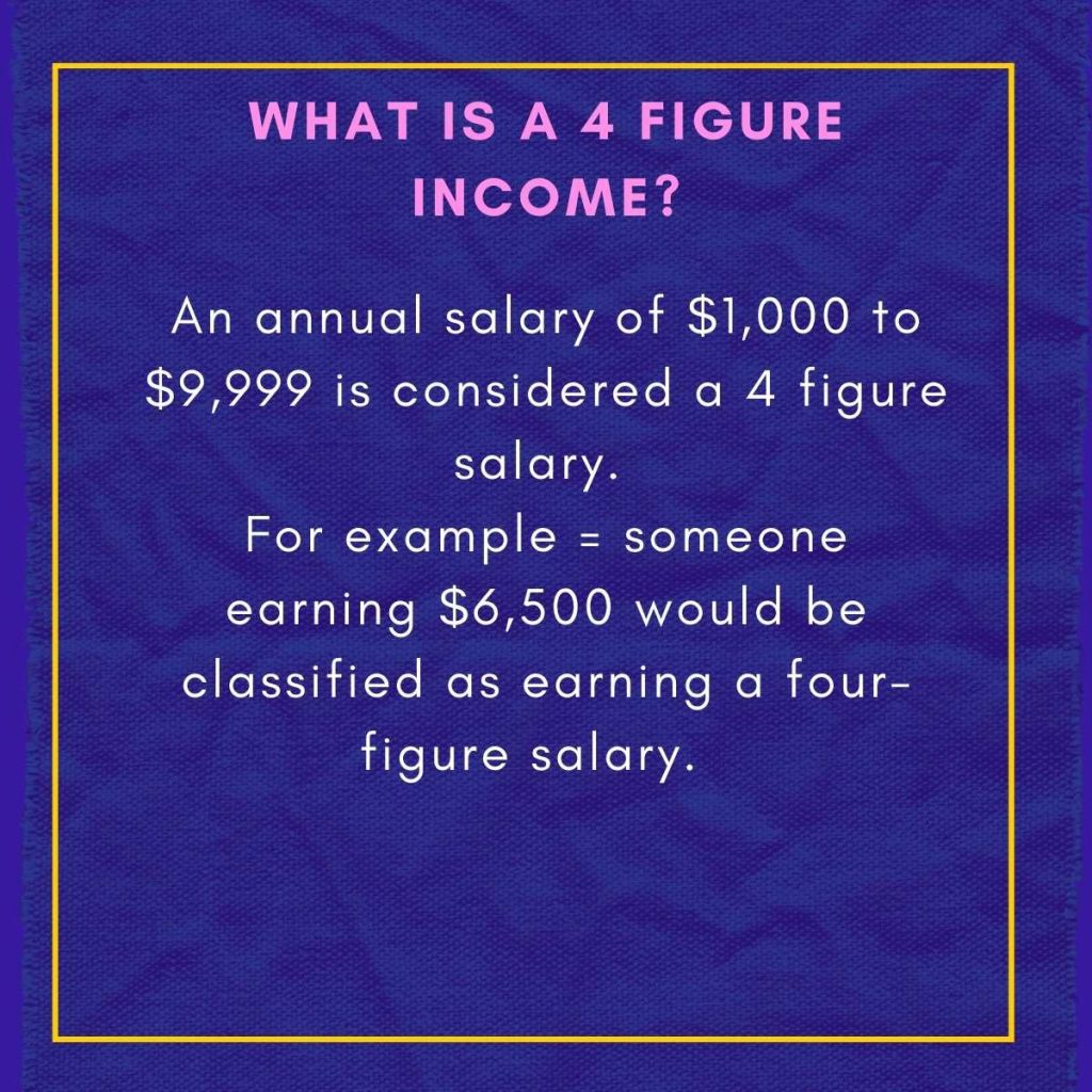 What is a 4 figure income