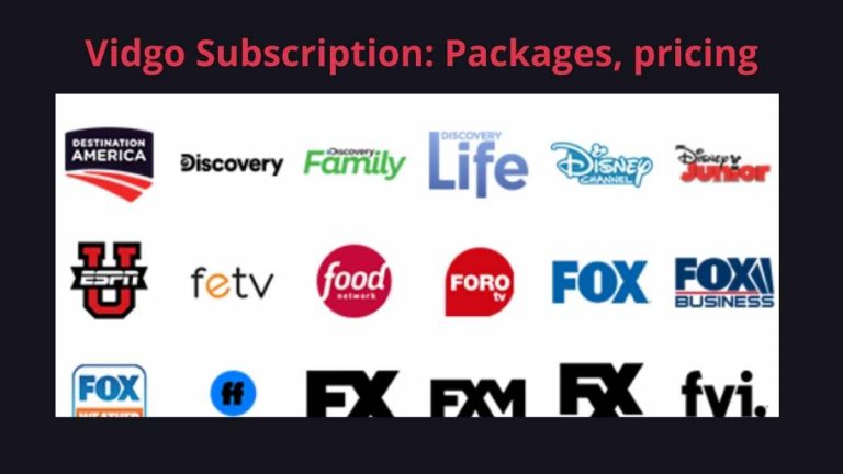 Vidgo Subscription Packages, pricing