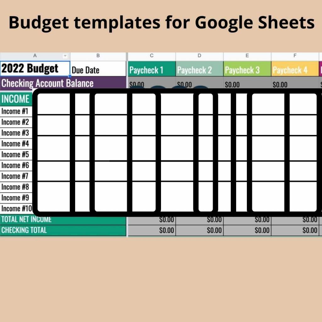 Budget templates for Google Sheets