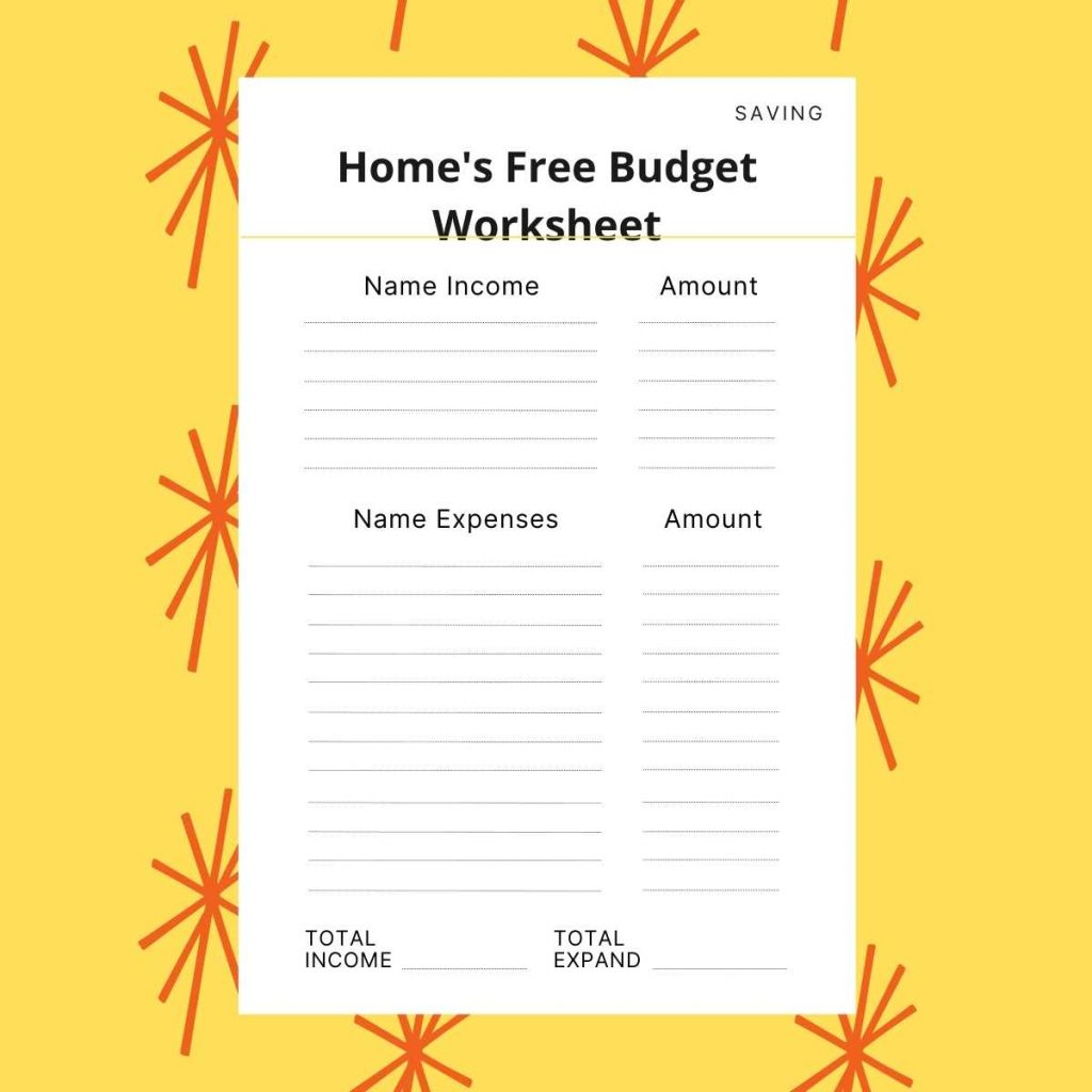 Home's Free Budget Worksheet